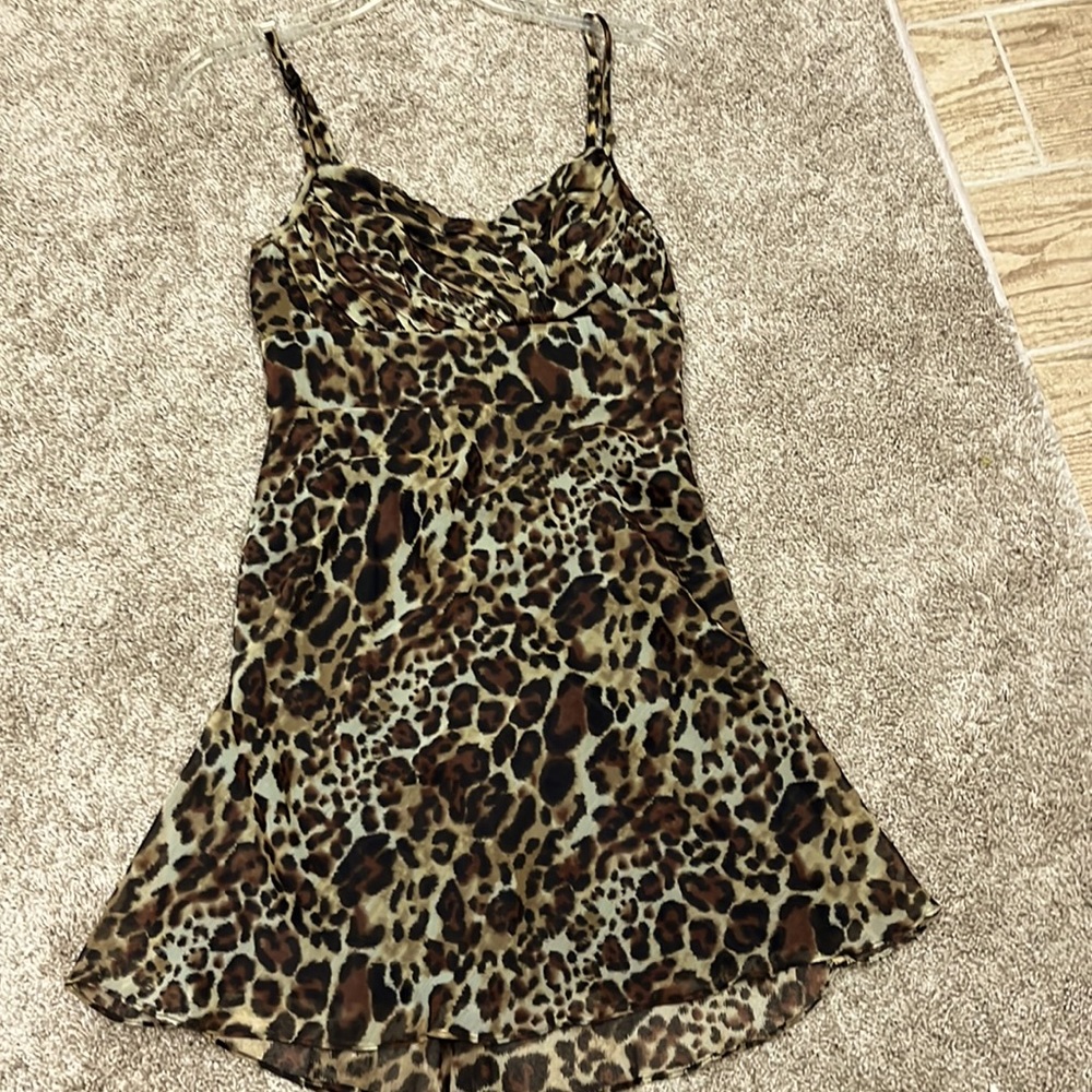 GUESS Strappy Leopard Print Mini Dress. Worn once for New Years